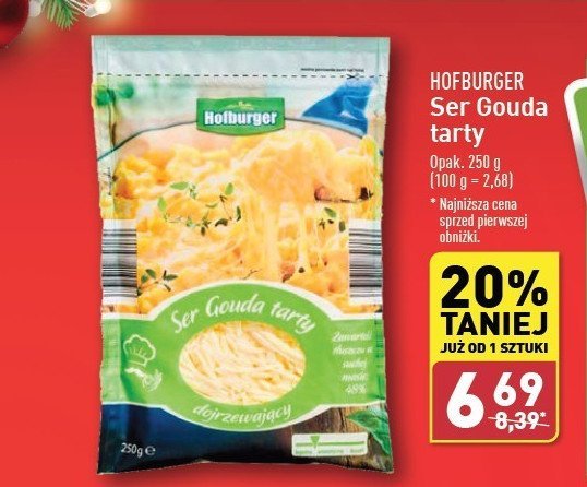 Ser gouda tarta Hofburger promocja