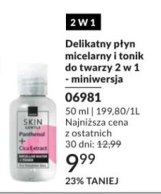 Płyn micelarny i tonik do twarzy 2 w 1 miniwersja AVON SKIN SENSITIVE Panthenol + Cica Extract promocja w AVON