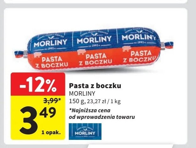 Pasta z boczku Morliny promocja