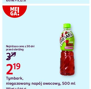 Napój jabłko-wiśnia Tymbark 1936 promocja w Rossmann