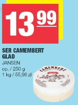 Ser Camembert Glad Jansen promocja w SPAR