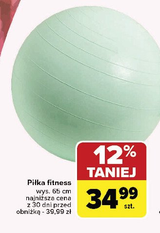 Piłka fitness 65 cm promocja w Carrefour