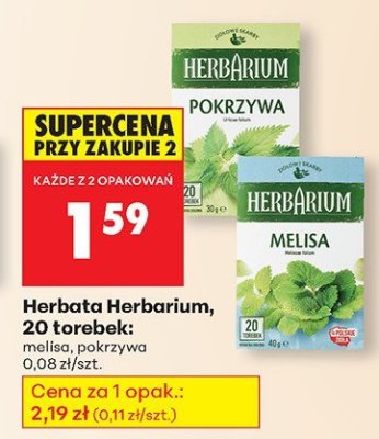 Herbata, 20 torebek pokrzywa promocja w Biedronka