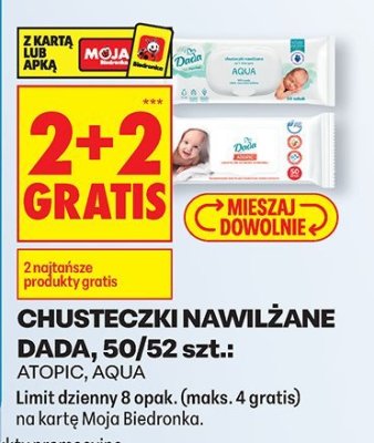 Chusteczki nawilżane, 50/52 szt. ATOPIC promocja w Biedronka