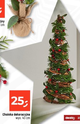 Choinka dekoracyjna wys. 40 cm promocja w Dealz