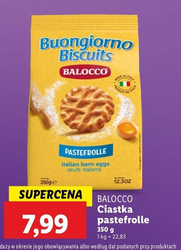 Ciastka pastefrolle BALOCCO promocja