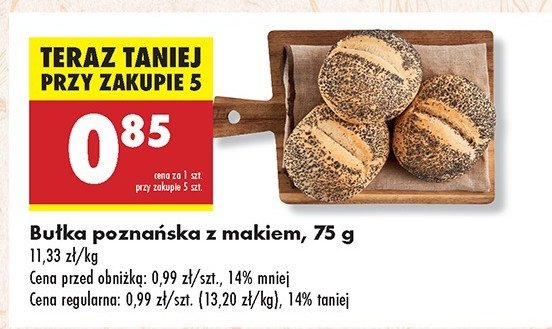 Bułka poznańska z makiem promocja w Biedronka