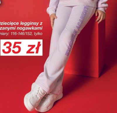 Legginsy dziecięce z rozszerzanymi nogawkami Unicorn Academy promocja w KiK