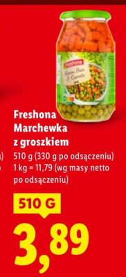Marchewka z groszkiem Freshona promocja w Lidl
