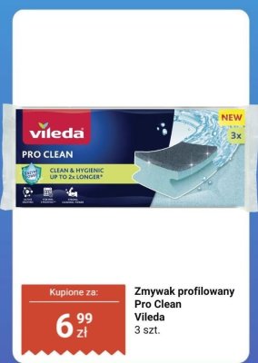 Zmywak profilowany Pro Clean Vileda promocja w Dino