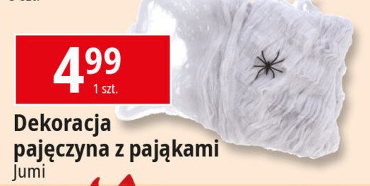 Dekoracja pajęczyna z pająkami Jumi promocja w Leclerc