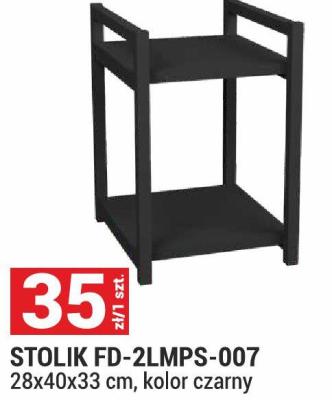 Stolik FD-2LMPS-007 28x40x33 cm, kolor czarny promocja w Merkury Market