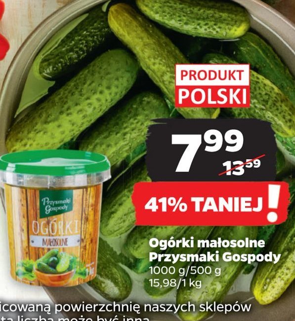 Og贸rki ma艂osolne Przysmaki gospody promocja