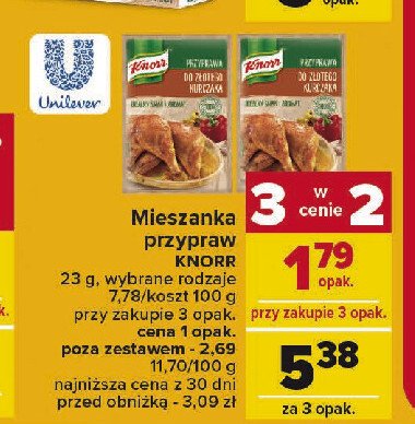 Przyprawa do złotego kurczaka Knorr przyprawa promocja