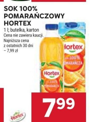 Sok 100% pomarańczowy Hortex promocja w Stokrotka