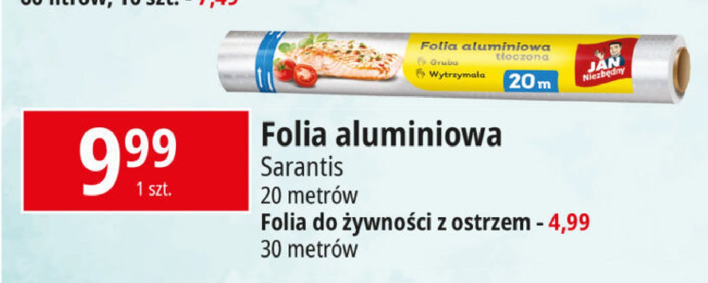 Folia aluminiowa 20 m Jan niezbędny promocja w Leclerc