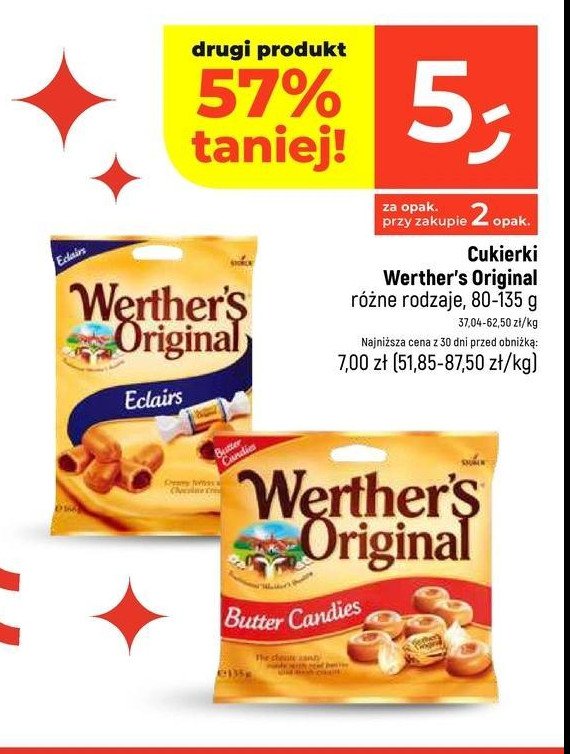 Cukierki butter candies Werther's original promocja