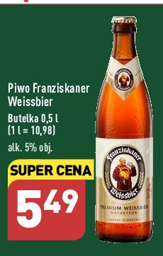 Piwo Franziskaner hefe-weissbier naturtrub promocja