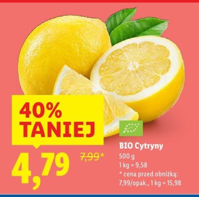 Cytryny BIO Lidl promocja w Lidl