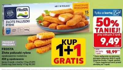 Z艂ote paluszki rybne Frosta promocja