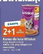 Karma dla kota Whiskas różne rodzaje 85g 2+1 promocja w Leclerc