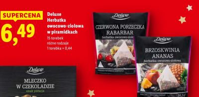Herbatka owocowo-ziołowa w piramidkach promocja w Lidl