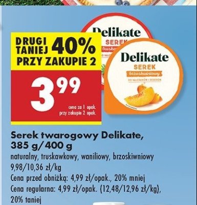 Serek twarogowy waniliowy Delikate promocja