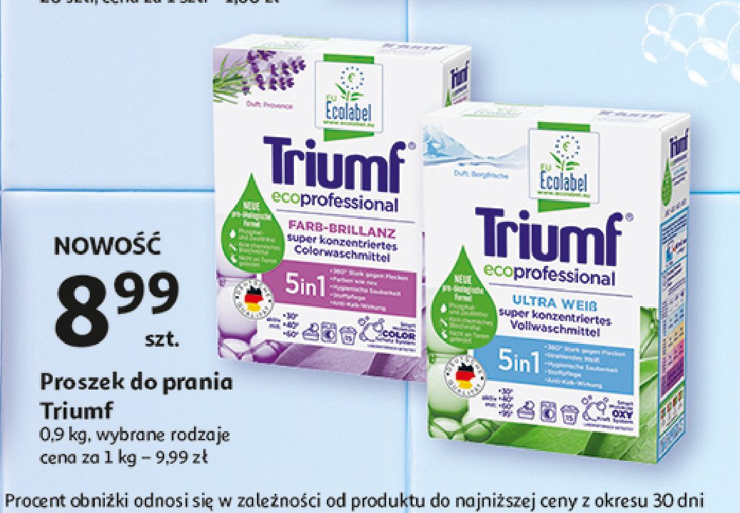 Proszek do prania eco professional white TRIUMF promocja