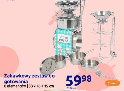 Zabawkowy zestaw do gotowania 8 elementów  promocja w Action