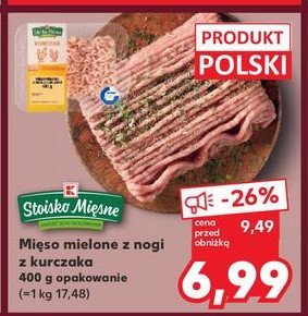 Mięso mielone z nogi kurczaka Stoisko mięsne promocja