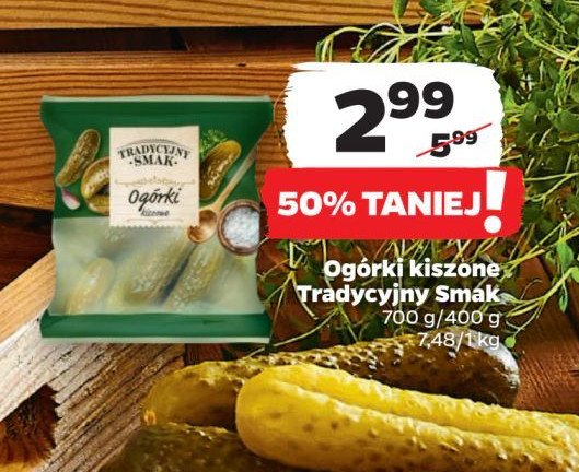 Ogorki kiszone Tradycyjny smak promocja w Netto