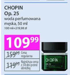 Woda perfumowana CHOPIN OP. 25 promocja