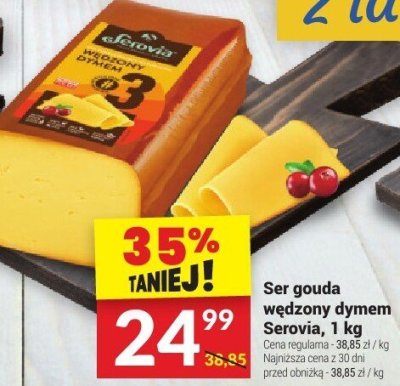 Ser gouda wędzony z kumem Serovia, 1 kg promocja w Twój Market