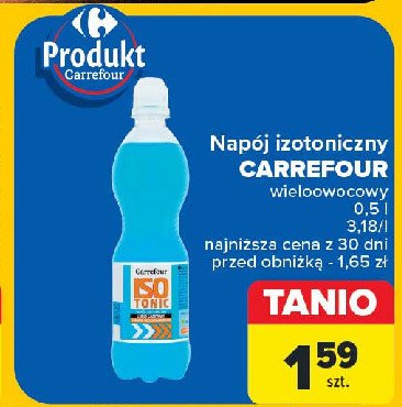 Napój izotoniczny wieloowocowy Carrefour promocja