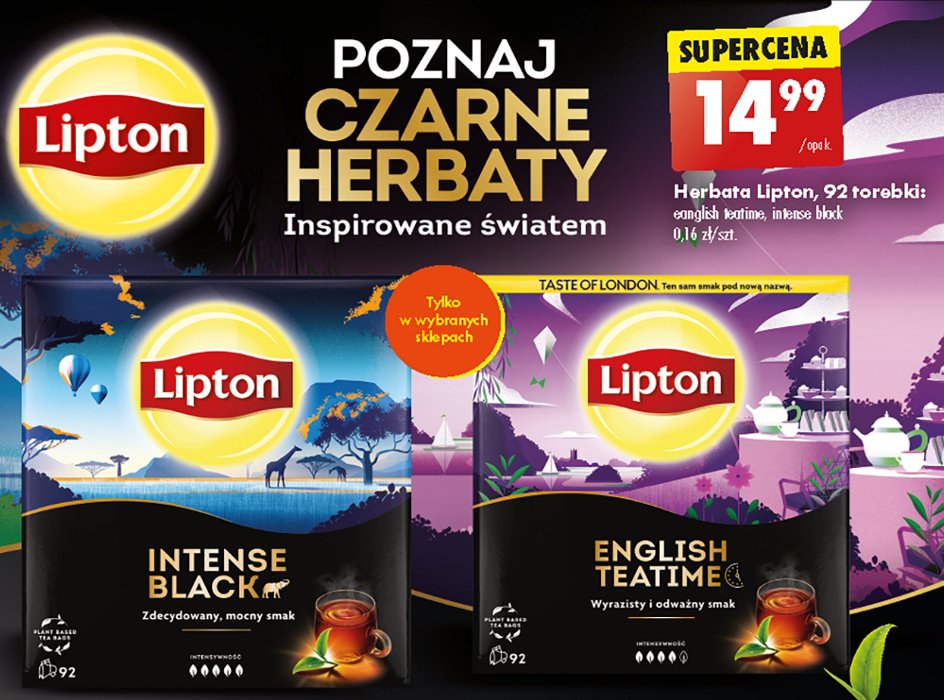 Herbata Lipton intense black promocja