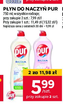 Balsam do naczyń z aloesem Pur balsam promocja w Stokrotka