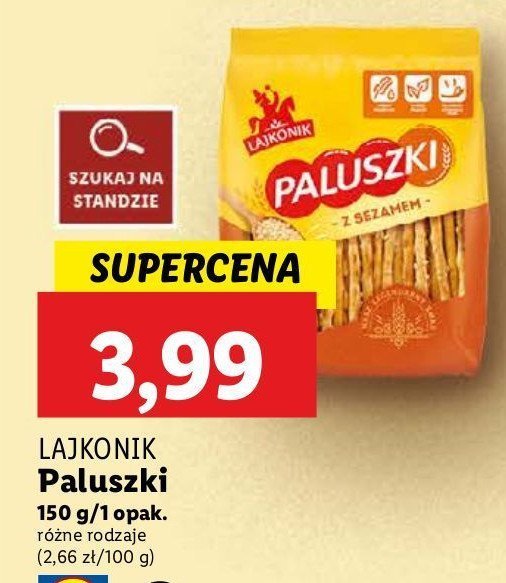 Paluszki z sezamem Lajkonik paluszki promocja