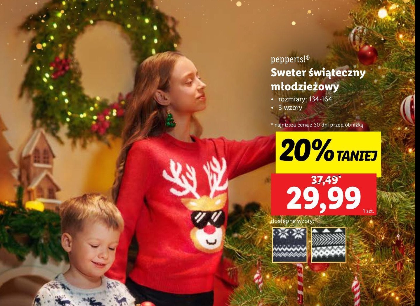 Sweter świąteczny 134-164 Pepperts! promocja