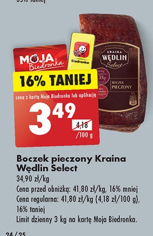 Boczek pieczony Kraina wędlin select promocja