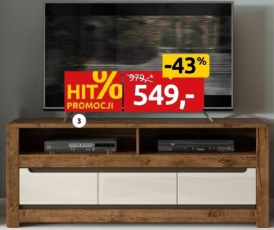 Szafka rtv RTV3S, SxGxW: 149x45,5x59 cm promocja w Black Red White