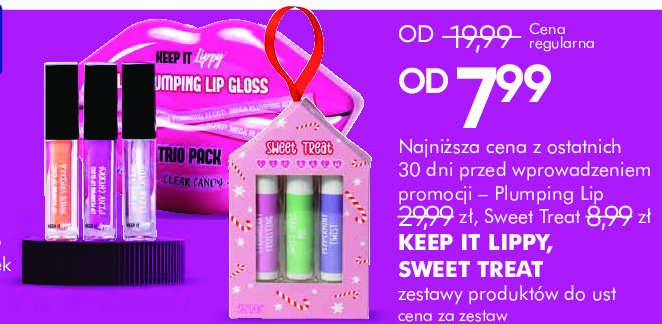 Zestaw w pudełku pucker up lip plumping błyszczyk + konturówka Keep it lippy promocja