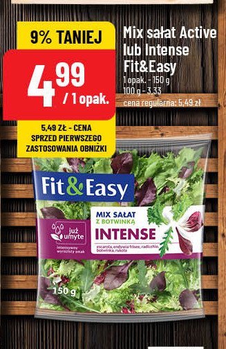 Mix sałat z botwinką intense Fit & easy promocja