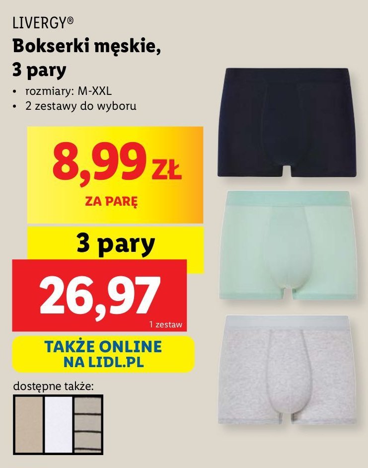 Bokserki m-xxl Livergy promocja w Lidl