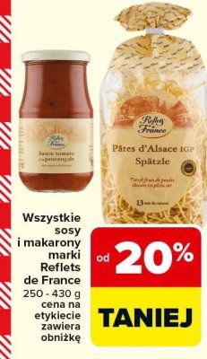Sosy i makarony Reflets de France 250-430g promocja w Carrefour