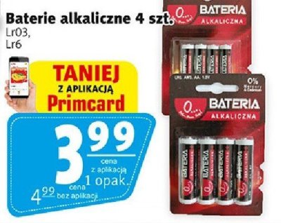 Baterie alkaliczne 4 szt. promocja w Prim Market