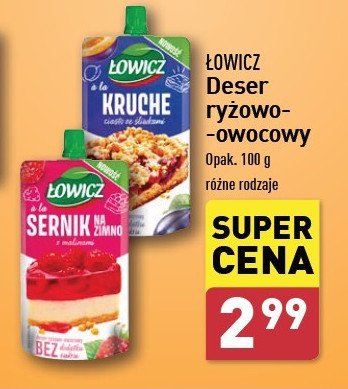 Deser a la sernik na zimno z malinami Łowicz promocja