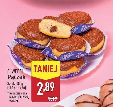 Pączek czekolada E. wedel promocja w Aldi