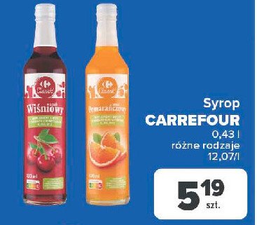 Syrop pomarańczowy Carrefour classic promocja