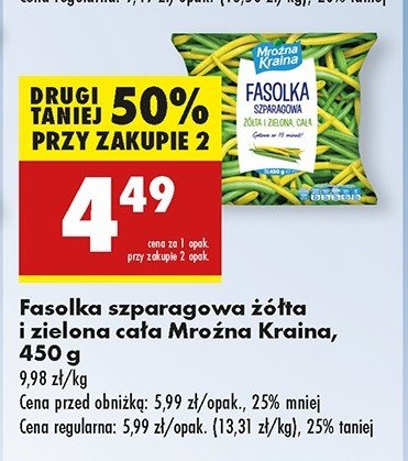 Fasolka szparagowa żółta i zielona Mroźna kraina promocja