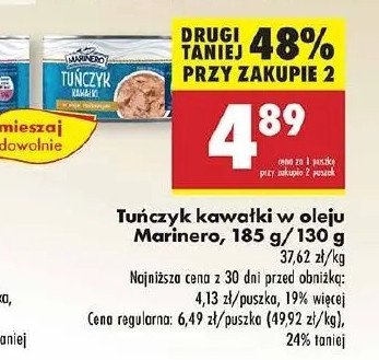 Tuńczyk kawałki w oleju roślinnym Marinero promocja